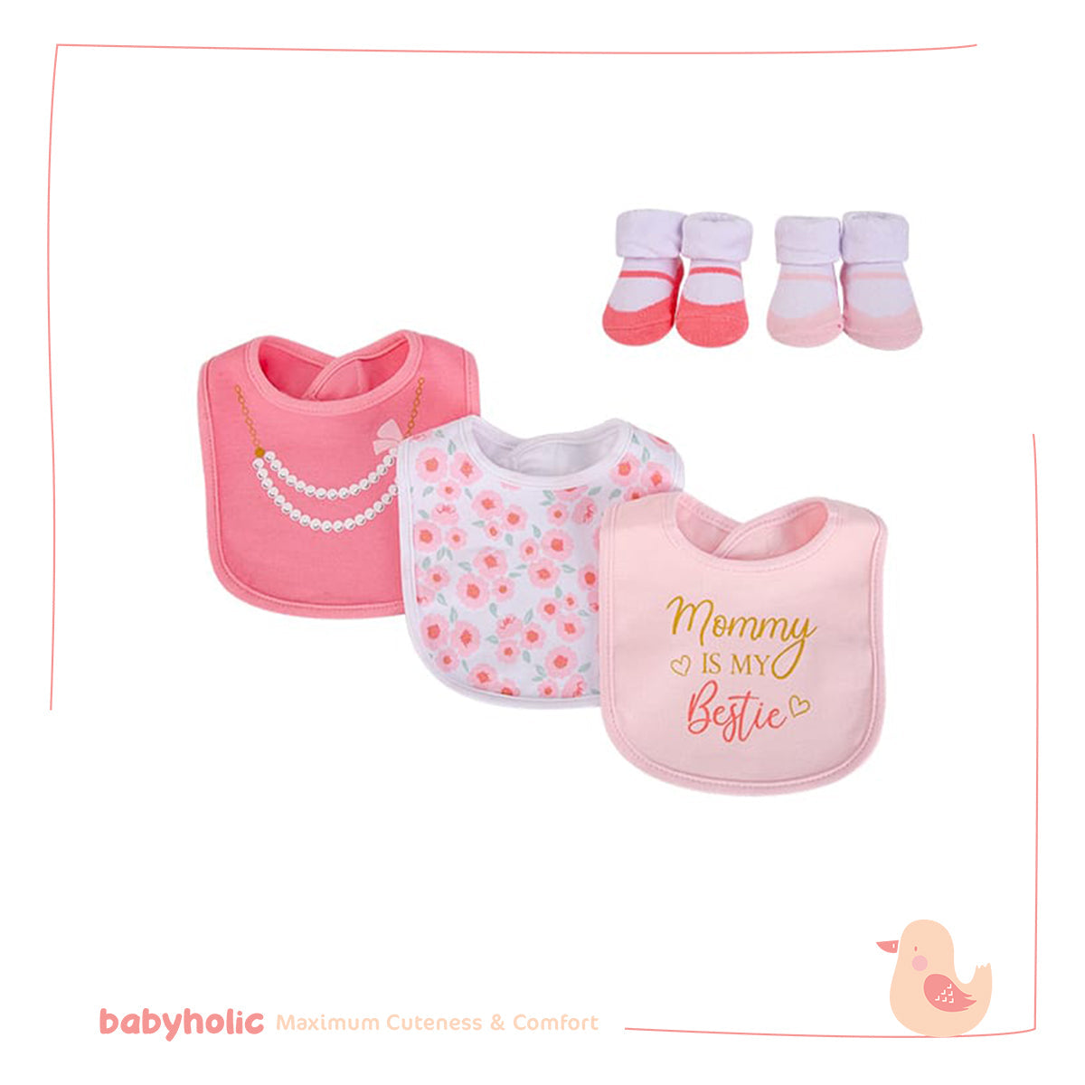 Baby Bibs & Socks Set