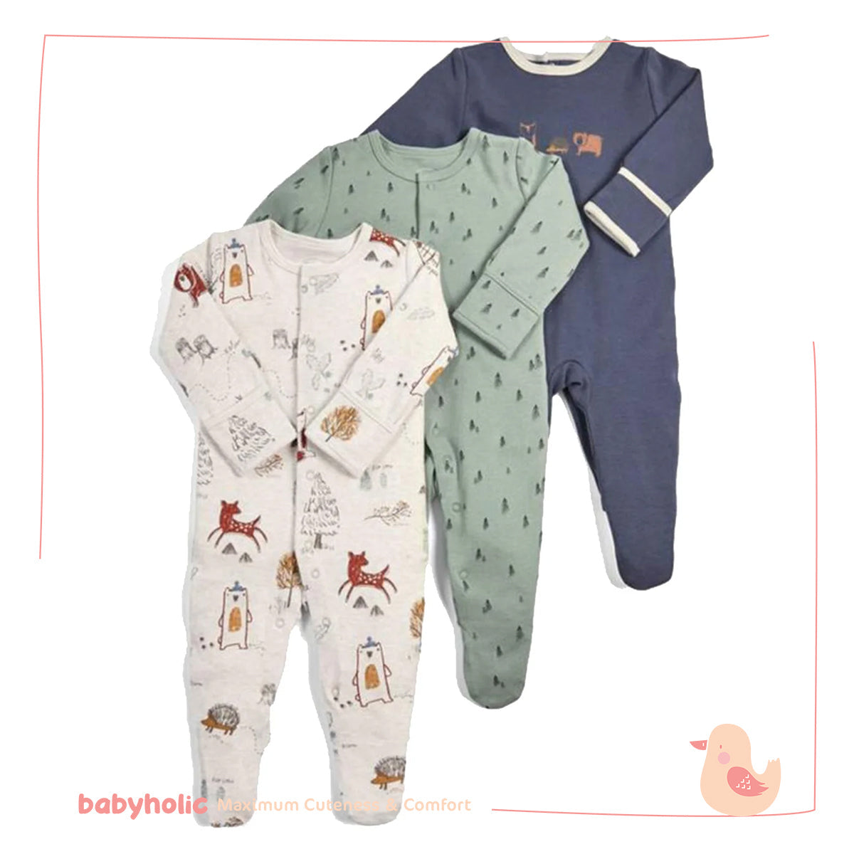Cotton Overall Set of 3 PCS