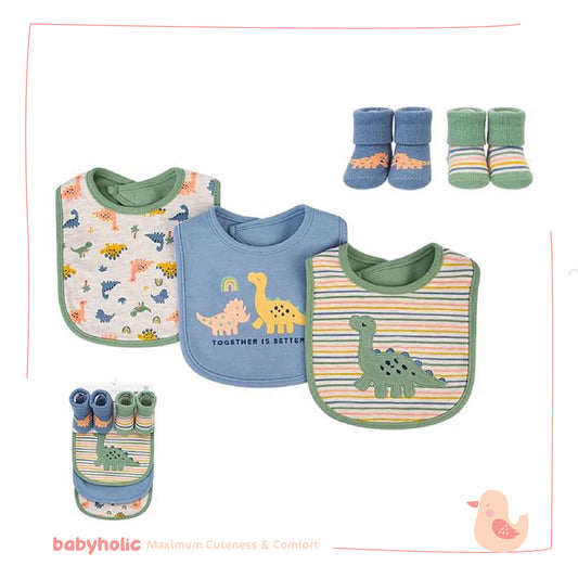 Baby Bibs & Socks Set
