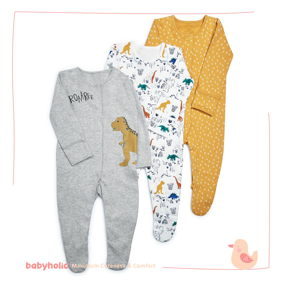 Cotton Overall Set of 3 PCS